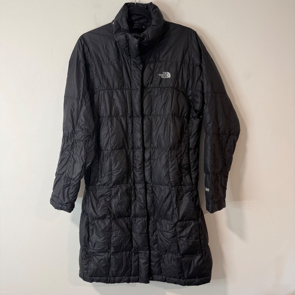 The North Face Womens Metropolis Puffer Parka M Black 600-Fill Down Quilted Long